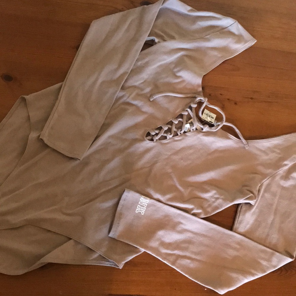 Victoria’s Secret lace up bodysuit NWT LARGE